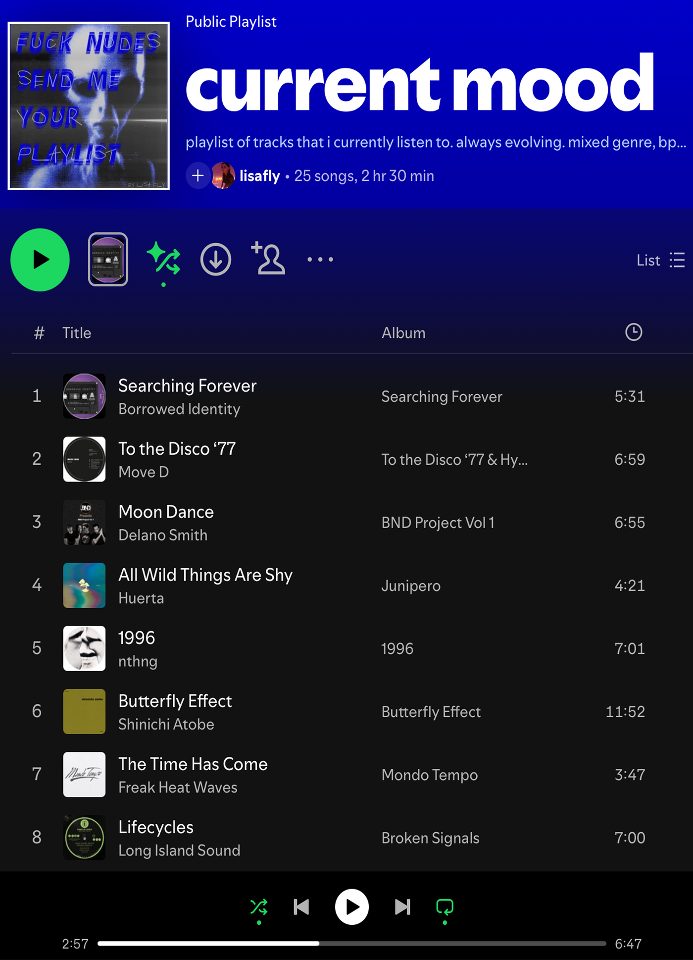 current mood playlist